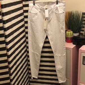 BNWT Current/Elliott The Stiletto White Jeans